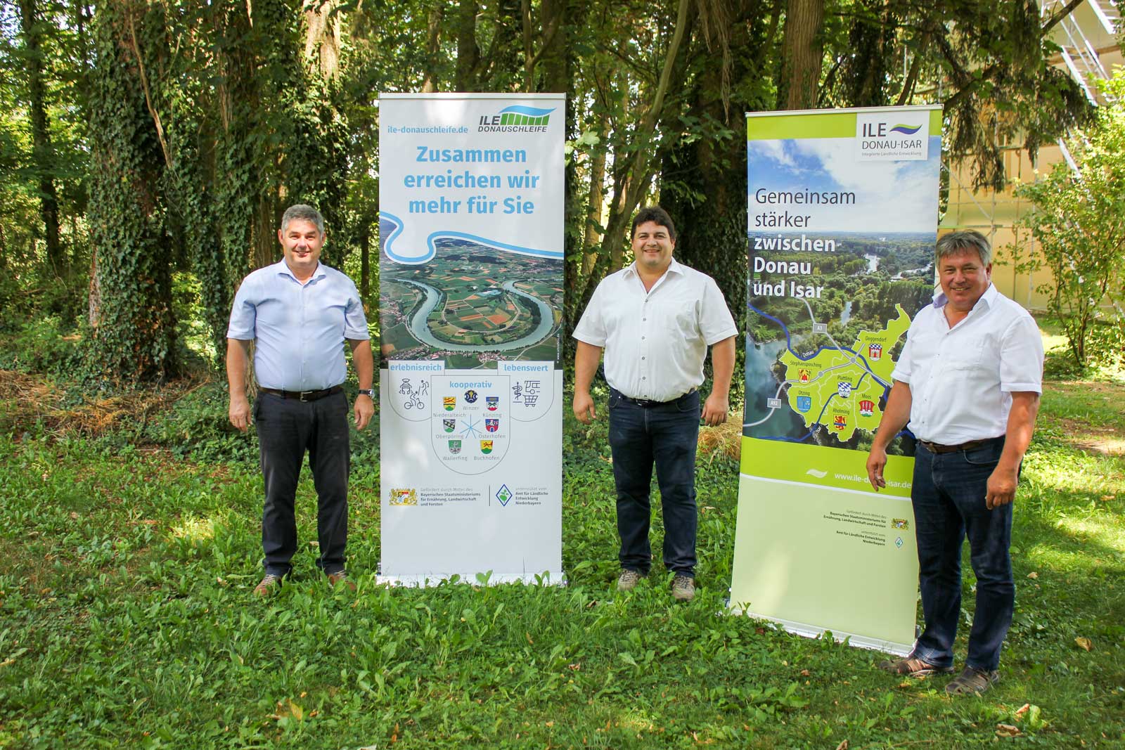 Gemeinsam für die Region: Die Bürgermeister Hans Eigner, Wallerfing, Thomas Stoiber, Oberpöring, und Johannes Schmid, Otzing. 